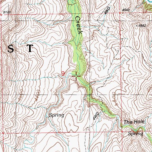 Topographic Map of Right Prong Dix Creek, AZ