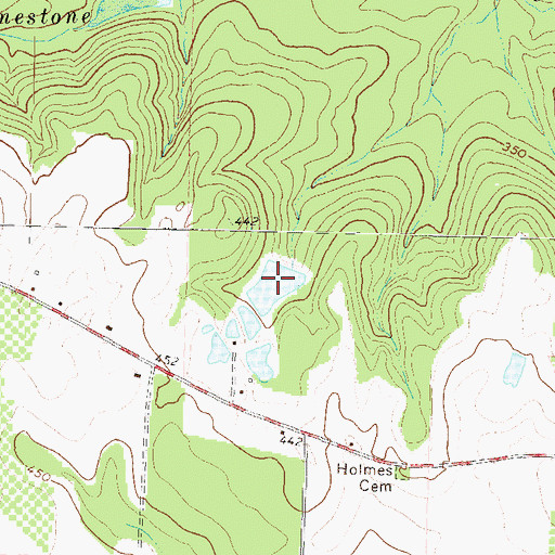 Topographic Map of Bloodworth Lake, GA