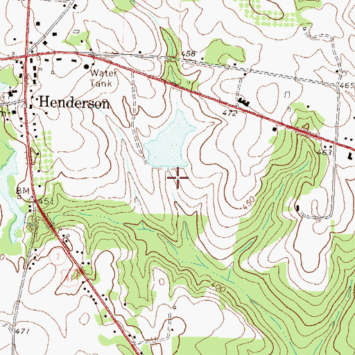 Topographic Map of Kersey Lake, GA