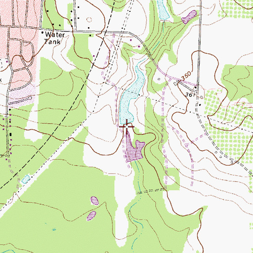Topographic Map of Meadows Lake Dam, GA