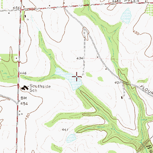Topographic Map of Richards Lake Dam, GA