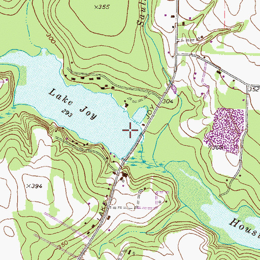 Topographic Map of Lake Joy Dam, GA