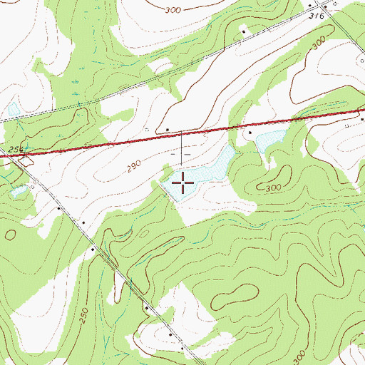 Topographic Map of Cranford Dam, GA