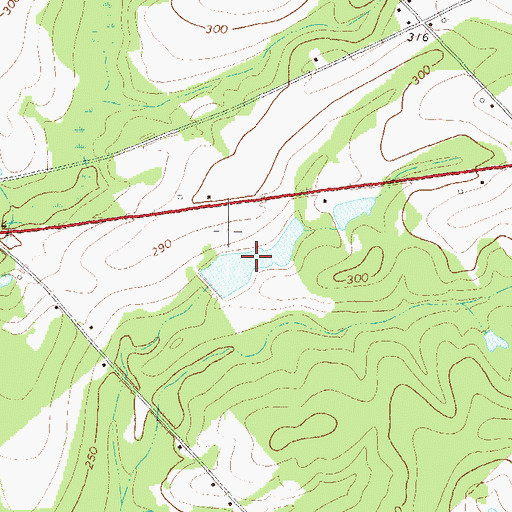 Topographic Map of Cranford Lake, GA