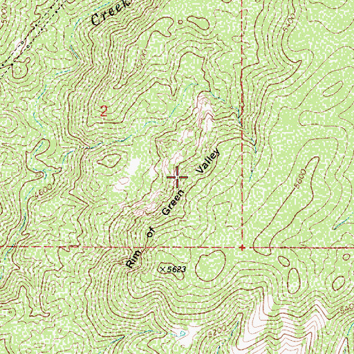 Topographic Map of Rim of Green Valley, AZ