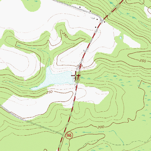 Topographic Map of Kelley Pond Dam, GA
