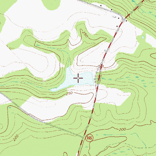 Topographic Map of Kelly Pond, GA