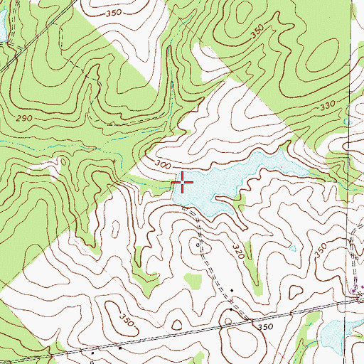 Topographic Map of Franklin Pond Dam, GA