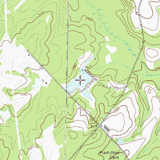 Topographic Map of Brown Pond, GA