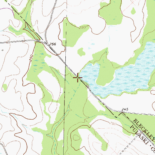 Topographic Map of Bledsoe Pond Dam, GA