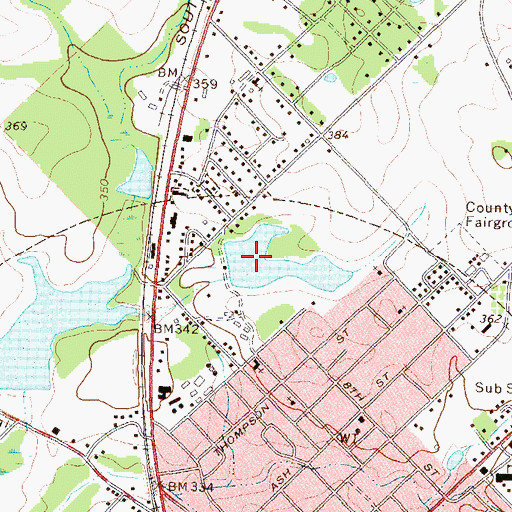 Topographic Map of Hill Lake, GA