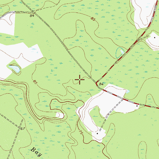 Topographic Map of Allison Dam, GA