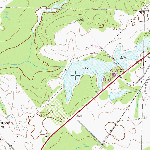 Topographic Map of Smith Dam, GA