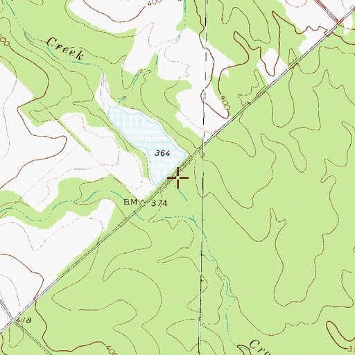 Topographic Map of Land Dam, GA