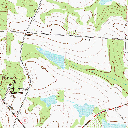 Topographic Map of Williams Lake Dam Three, GA