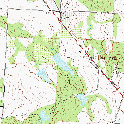 Topographic Map of Carden Pond, GA