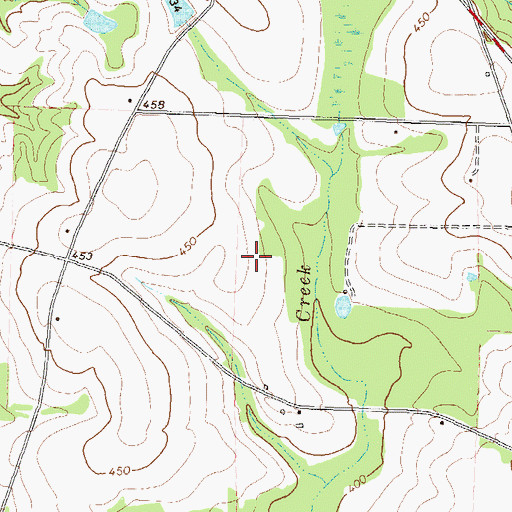 Topographic Map of Benefield Lake Dam, GA