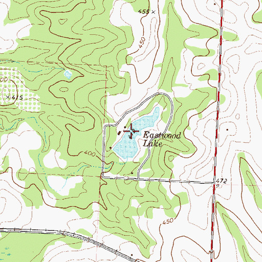Topographic Map of Eastwood Lake Dam, GA