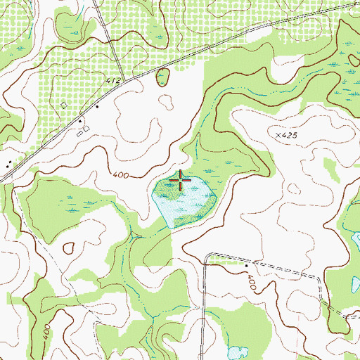 Topographic Map of C E Thompson Dam Two, GA
