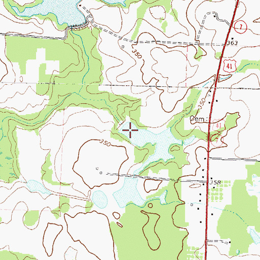 Topographic Map of Jones Dam, GA