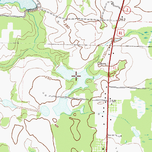 Topographic Map of Jones Lake, GA