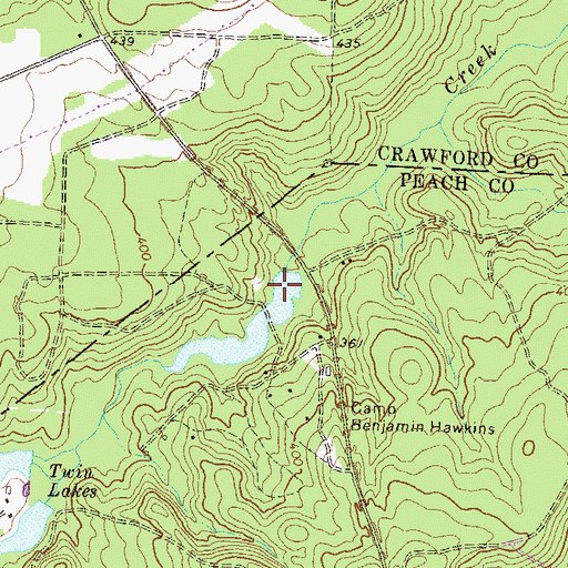 Topographic Map of South Lake Dam, GA