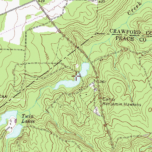 Topographic Map of Scout Lake, GA