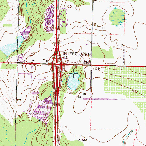 Topographic Map of Howard North Dam, GA