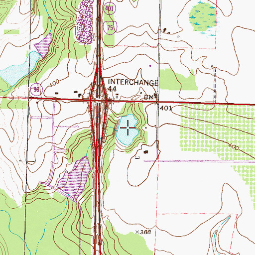 Topographic Map of Howard North Lake, GA