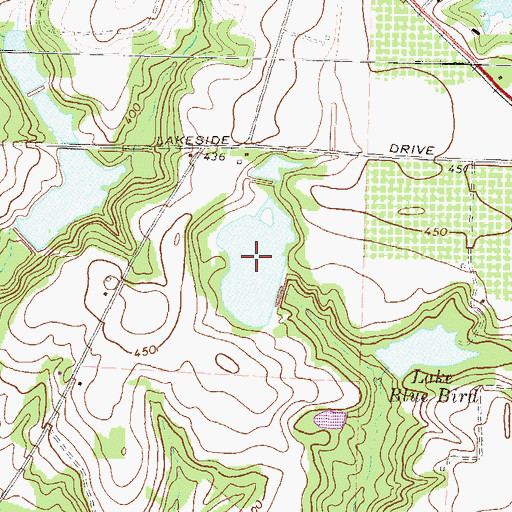 Topographic Map of Louis Newberry Lake, GA