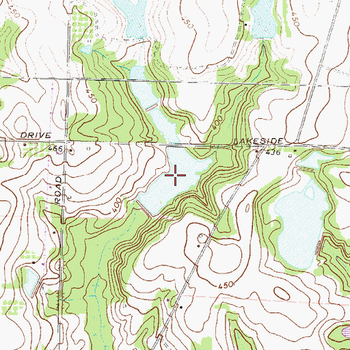 Topographic Map of Lucy Giles Lake, GA