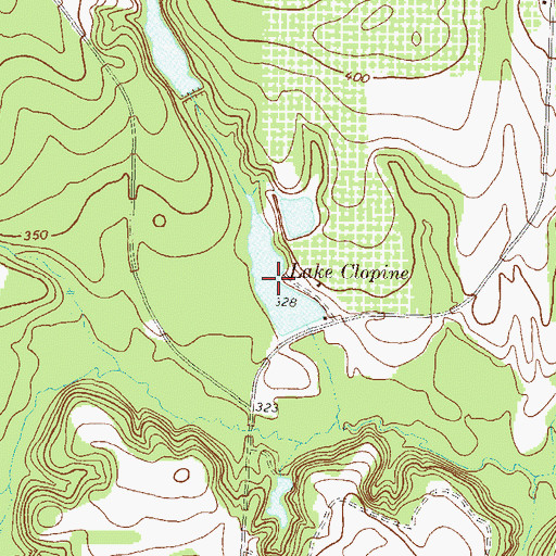 Topographic Map of Lake Clopine, GA