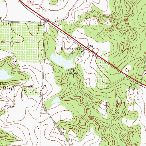 Topographic Map of John Schofeld Dam, GA