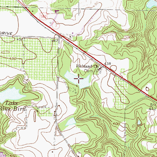 Topographic Map of John Schofeld Lake, GA