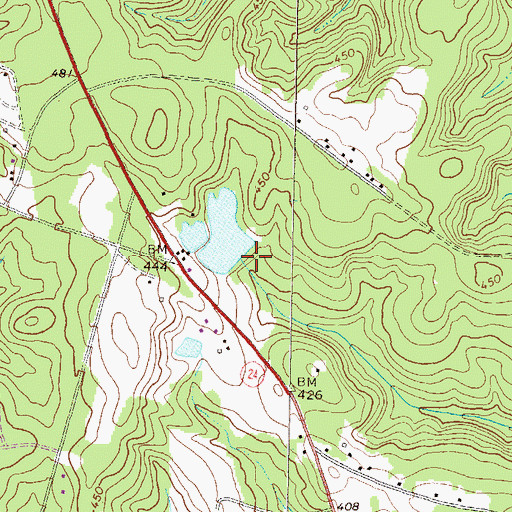 Topographic Map of Patrick Lake Dam, GA