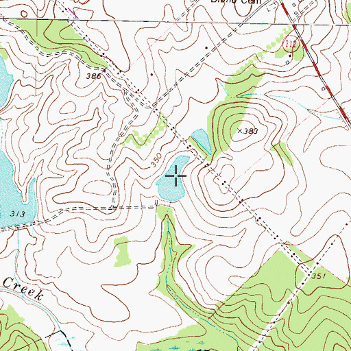 Topographic Map of Hospital Lake Number One, GA