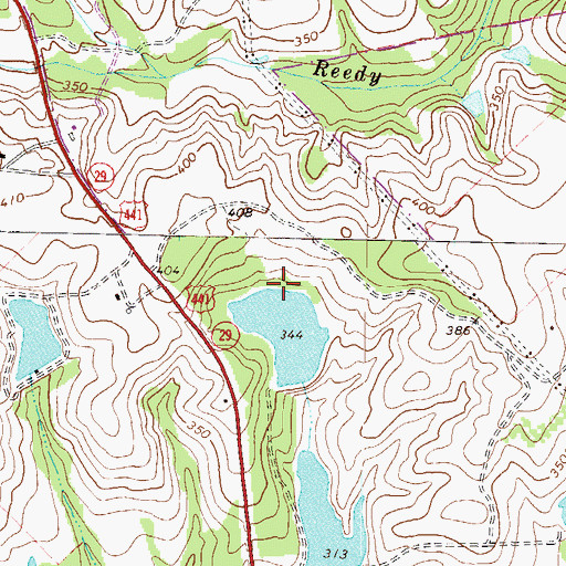 Topographic Map of Forestry Pond Dam Number Two, GA