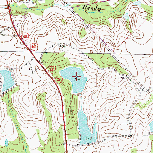 Topographic Map of Forestry Pond Number Two, GA