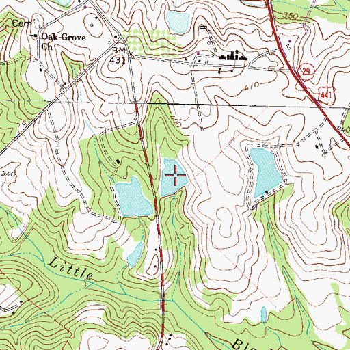 Topographic Map of Scott Lake, GA