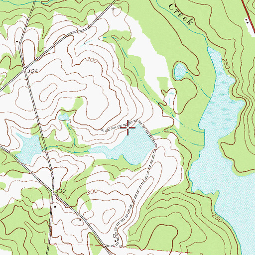 Topographic Map of Meeks Pond Dam, GA