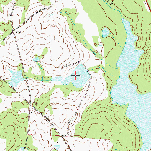 Topographic Map of Meeks Pond, GA