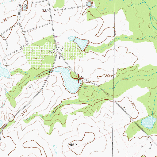 Topographic Map of Davis Lake Dam, GA