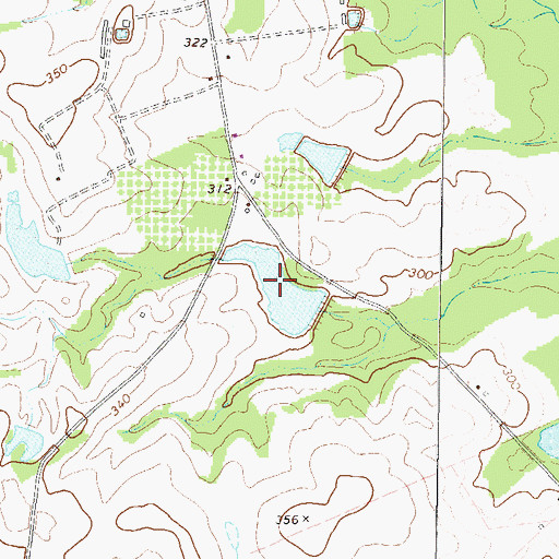 Topographic Map of Davis Lake, GA