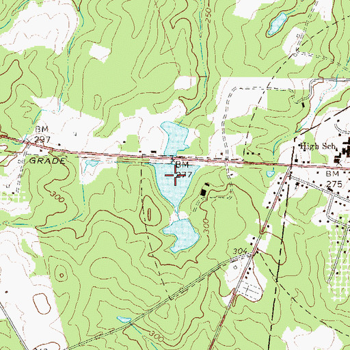 Topographic Map of Adrian Housing Pond, GA
