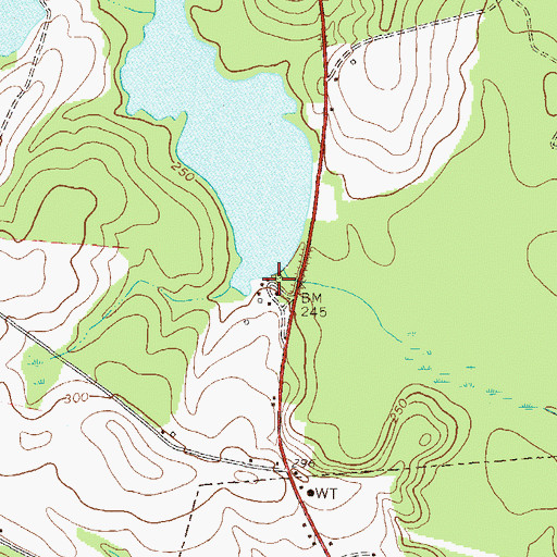 Topographic Map of Rayonair Pond Dam, GA