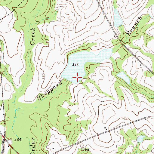 Topographic Map of Boatright Lake Dam, GA
