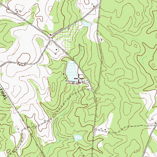 Topographic Map of Segars Lake Dam, GA