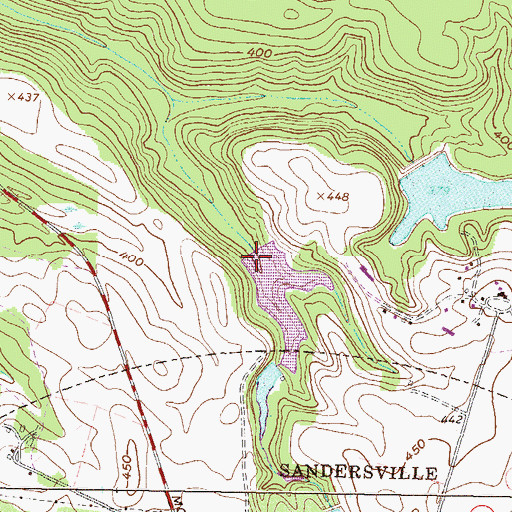 Topographic Map of Gilmore Lake Dam Pond Number Two, GA