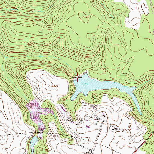 Topographic Map of Gilmore Lake Dam Number One, GA