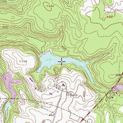 Topographic Map of Gilmore Lake Pond Number One, GA